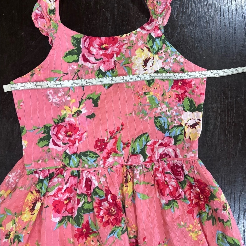 Zunie Girl Sleeveless Pink Floral Dress Size XL 14/16 - Picture 5 of 12